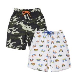 Plum Tree Kids Grey & Green Cotton Printed Shorts (Pack of 2)-image-72