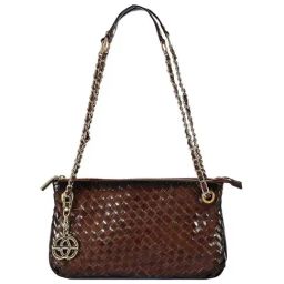 Eske Fritzi Tan Textured Large Shoulder Handbag-image-31