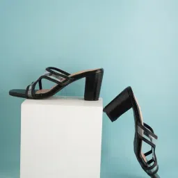 Scentra Women's Black Casual Sandals-picture-13