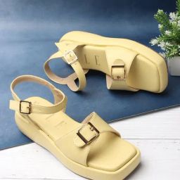 Elle Women's Yellow Ankle Strap Sandals-picture-44