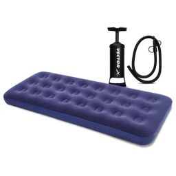 Vector X Camping-Tracking Inflatable Air Bed Mattress with Foot Pump (Blue) Size - 191x73 cm-18
