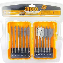 Ingco 152 mm Flat Wood Drill Bits 12 pcs Set AKDL1201-29