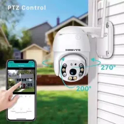 DIGIBYTE 2 MP 360° Wifi PTZ Camera (With Cloud, SD, Human Tracking And Siren) With Adapter image 2