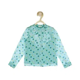 Peter England Kids Blue Floral Print Full Sleeves Top-image-95