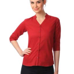 Cation Maroon Cotton Shirt-image-54