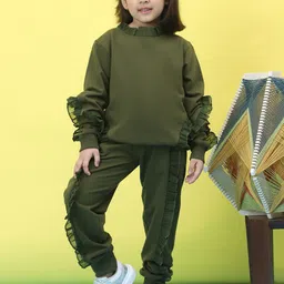Baawri Girls Pure Cotton Sweatshirt With Trouser-image-50