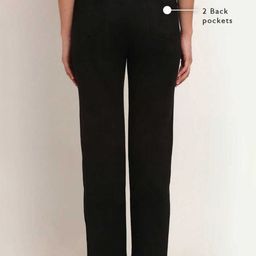 BROADSTAR Women Smart Straight Fit High-Rise Easy Wash Trousers-picture-2