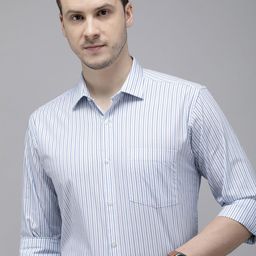 Park Avenue Pure Cotton Slim Fit Opaque Striped Formal Shirt-picture-46