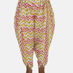 Kiddopanti Girls White Printed Harem Pants-image-118