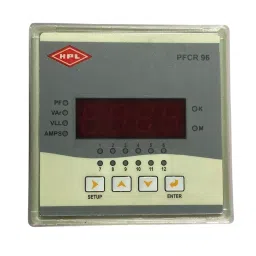 HPL Power Factor Controller with 3CT Sensing 4 Digit 96x96 mm 8 Stage, NPFC08300196-1