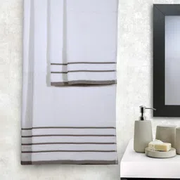 MARK HOME Set of 4  Cotton White 500 GSM Zero Twist Anti Microbial Treated Towels-picture-28