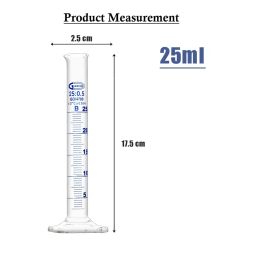 Glassco GC-138.522.02A1PC Measuring Cylinder with Hexagonal Base Class B 25 ml image 4