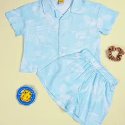 BE AWARA Girls Printed Short Sleeves Pure Cotton Shirt With Shorts-image-96