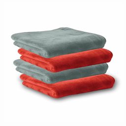 HOUSSE 4Pcs Grey & Brown Microfibre 450 GSM Hand Towels-2