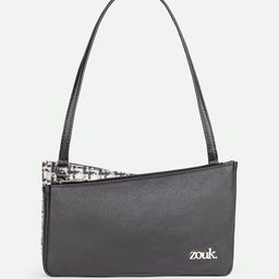 ZOUK Checked Printed Structured Sling Bag-4