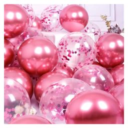 JOHRA Bachelorette party Decorations Pink / Confetti Balloons Pink / Confetti Balloons for Birthday / Pink Birthday Decoration / Theme Balloons - Pack of 50-20