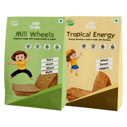Little Grabs 100% Natural Millet and Banana combo Khakhra Hand Roasted Pack of 2 - 200 g-picture-18