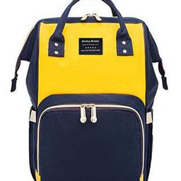 House of Quirk  Diaper Bag Maternity Backpack -  Dark  Blue & Yellow-71