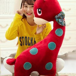 Sanjary Cute Lovely Giraffe with Bow Plush Toy Kids Height 50 cm - Color & Design May Vary-image-33