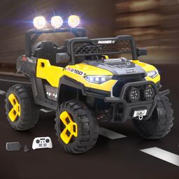 Babyhug RANGER 4X4 Battery Operated Ride On Jeep with Music & LED Lights - Yellow-11