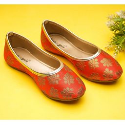 boyz n galz Ethnic Motif Design Mojaris - Peach-image-101