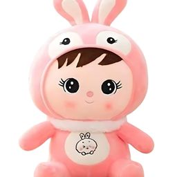 CuddleNest Soft Baby Girl Doll with Rabbit Ear - Height 30 cm-image-63