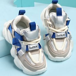 KIDLINGSS Colour Blocked Lace Up Shoes - Beige & Blue-picture-42