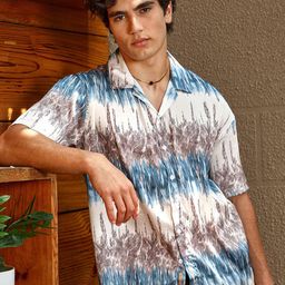Campus Sutra Men Classic Satin Printed Casual Shirts-image-28