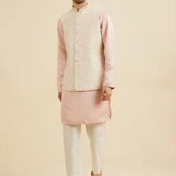 Manyavar Embroidered Woven Nehru Jacket-picture-42