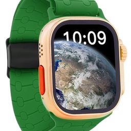 i kall IKALL W9 Smartwatch Sp02 Tracking, Large 2.19" HD Display and Wireless Charging (Multiple Sports Modes, Bluetooth Calling) (Green) image 2