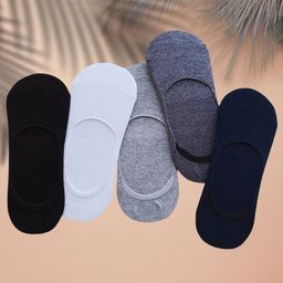 MJE Men Pack Of 5 Shoe Liners Socks-4