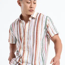 THE BEETEL HOUSE Men Multi Stripes Striped Casual Shirt-image-69