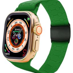 i kall IKALL W9 Smartwatch Sp02 Tracking, Large 2.19" HD Display and Wireless Charging (Multiple Sports Modes, Bluetooth Calling) (Green) image 3