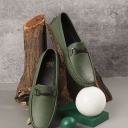 ID Men Textured Antibacterial Round Toe Loafers-image-92