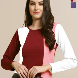Mast & Harbour Women Pack Of 2 Puff Sleeves Peplum Top-picture-11