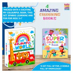 hellofriend books My Colorful World: 4-in-1 Early Learning Coloring Activity Books for Kids, Children and ToddlersPack of 4 - English image 4