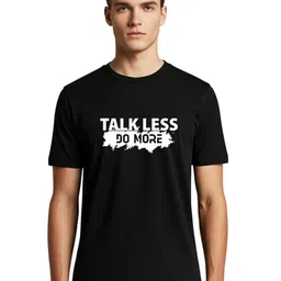 PULP Unisex Talkless DO More Typography Printed Round Neck Pure Cotton T-Shirt-13