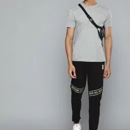 HRX By Hrithik Roshan Lifestyle Men Jet Black Bio-Wash Typography Track Pants-picture-24