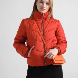 Only Red Regular Fit Puffer Jacket-81