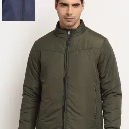 Cantabil Green Regular Fit Reversible Jacket-image-27