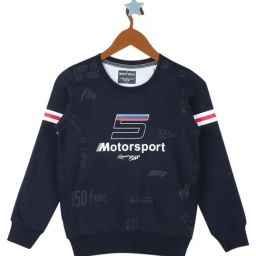 Monte Carlo Kids Navy Graphic Print Full Sleeves Sweatshirt-image-41