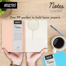 Brustro Notes Series Ruled Notebook A5 Size 70 GSM Caramel, Aqua, Lime, Blush & Slate, BRNOSA5COM (Pack of 5) image 5