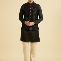 Manyavar Men Embroidered Nehru Jacket-picture-32