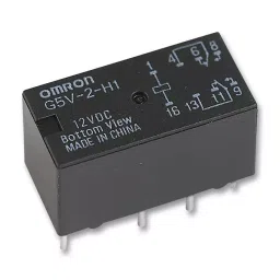 OMRON ELECTRONIC COMPONENTS RELAY, SIGNAL, DPDT, 24VDC, 1A, G5V-2-H1 DC12-27