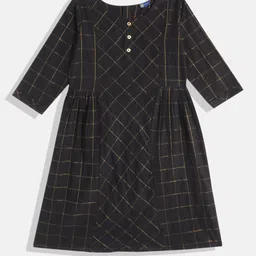 YK Checked Pure Cotton Panelled Kurti-41