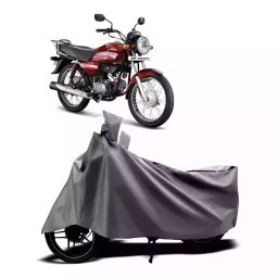 Auto Pearl Two Wheeler Cover with Bag for Hero HF Dawn, Silver-image-99