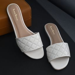 LOUIS STITCH Women Quilted Strap Flats-image-51
