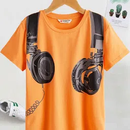 Dagcros Boys Orange Tshirts-image-81