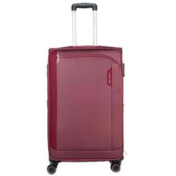 Nasher Miles Dallas Expander soft-sided Polyester Check-In   Dark Maroon 28 inch |75cm Trolley bag-image-91