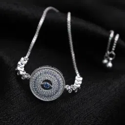 The Real Effect London 800 Silver CZ Bracelet for Women-image-27